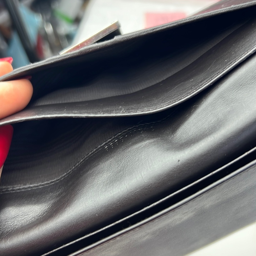 Auth. GUCCI GG Logo Canvas & Leather Long Bi-fold Wallet Brown Black Monogram - Picture 12 of 17